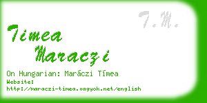 timea maraczi business card